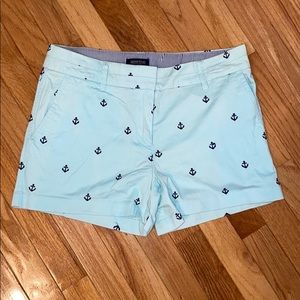 Mint Nautical Anchor Shorts